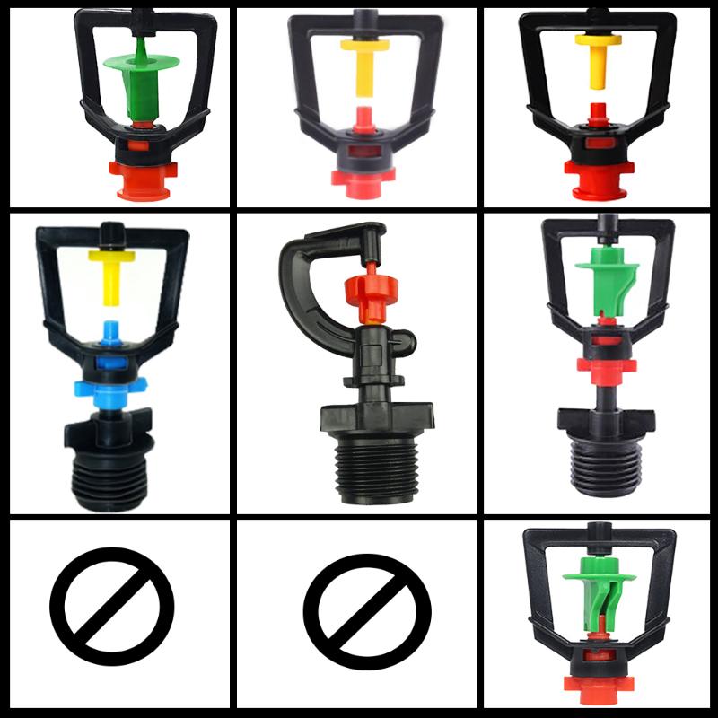 

20PCS G-typed Refracting MicroNozzle with 1/2'' Threaded Connecter Garden Irrigation Mist Refract Sprinkler 360 Degree Spray, Yellow