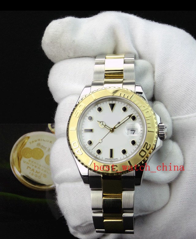 

2019 Factory Supplier Luxury Asia Movement Quality 40mm 18kt Gold & Stainless Steel White Dial 16623 Automatic Mens Watch Watches, Slivery;brown
