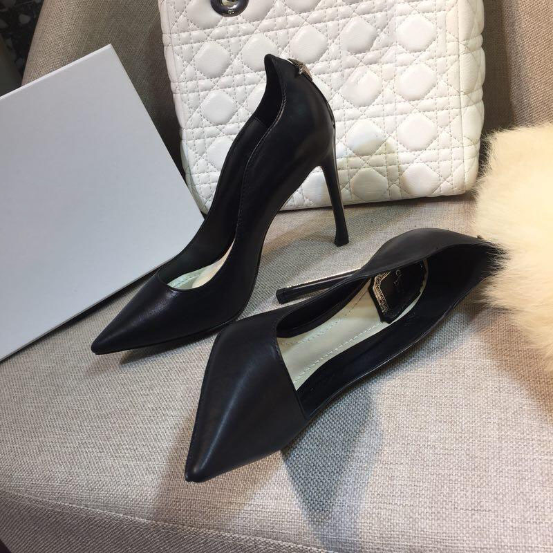 

Hot Sale-New Fashion Luxury Designer Shoes, Women's High-heeled Shoes, 2019 Leather making sending Heel heigh, Grey