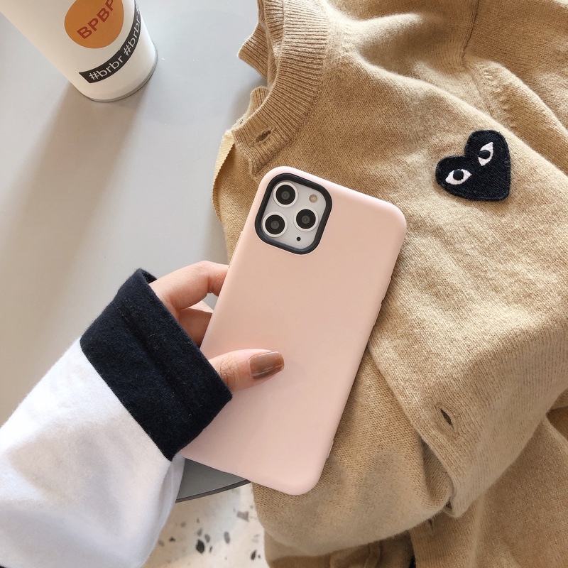

B15 with new pendant silicon covers for iphone11pro candy colors soft back cover, Black