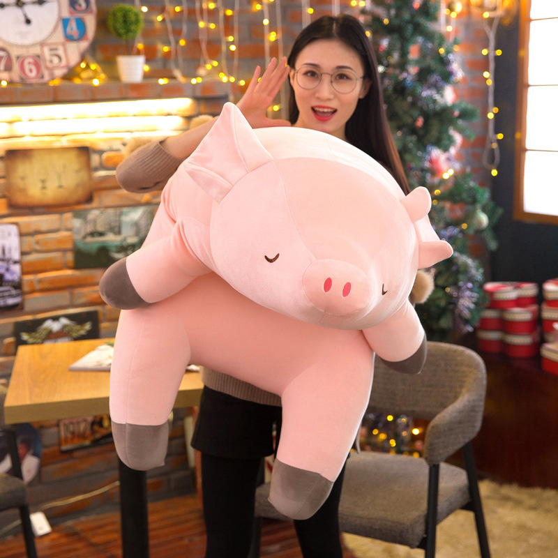 large plush pig