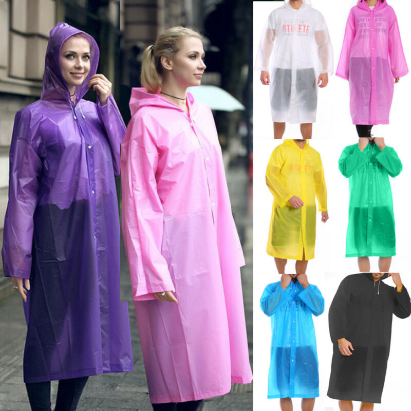 

Unisex Fashion EVA Women Raincoat Thickened Waterproof Rain Coat Women Clear Transparent Camping Waterproof Rainwear Suit New