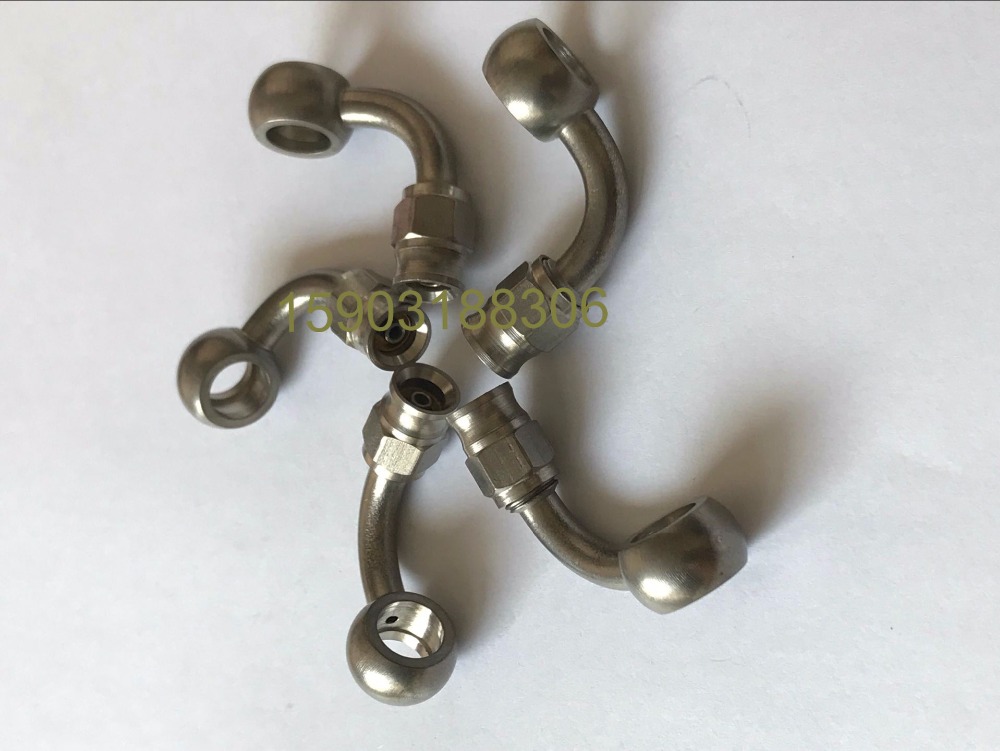 

Stainless Steel 0 Degree 28 Degree 90 Hydraulic Hose Brake Adapter Universal AN3 to 10mm 3/8" Banjo Eye Fittings