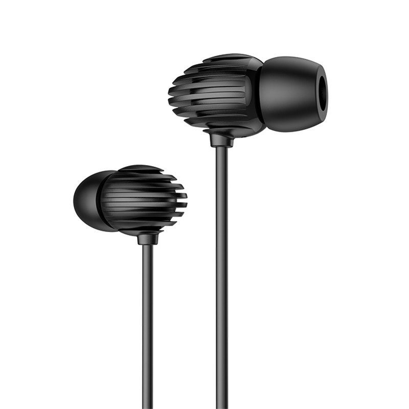 

JOYROOM JR-EL112 In-Ear Earbud Wired Earphone Conch II Plastic Headset with Mic 3.5mm Audio Plug Headphone for iphone Samsung, Black