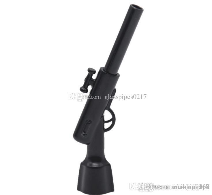 Protable creative Metal mini Gun tuyaux en aluminium métal tabac pipes pour herbe sèche livraison gratuite
