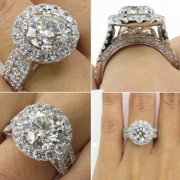 Wholesale- Nouvelle arrivée Micro-incrustation Diamant Bague Couple Bagues de mariage Anneaux de mode pour cadeau et fête Livraison gratuite