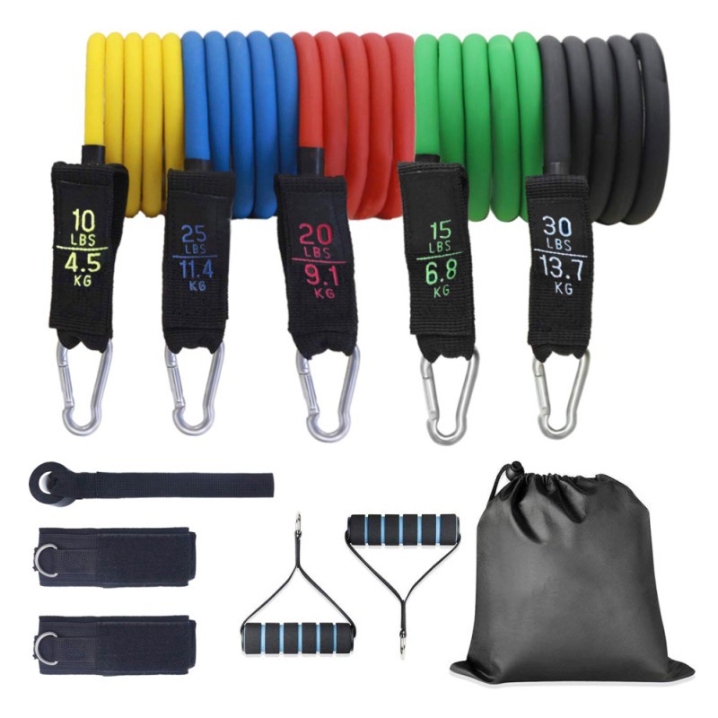 

Yoga Fitness Pull Rope 11pcs/set Pull Rope Fitness Exercises Resistance Bands Latex Tubes Pedal Excerciser Body Training Workout