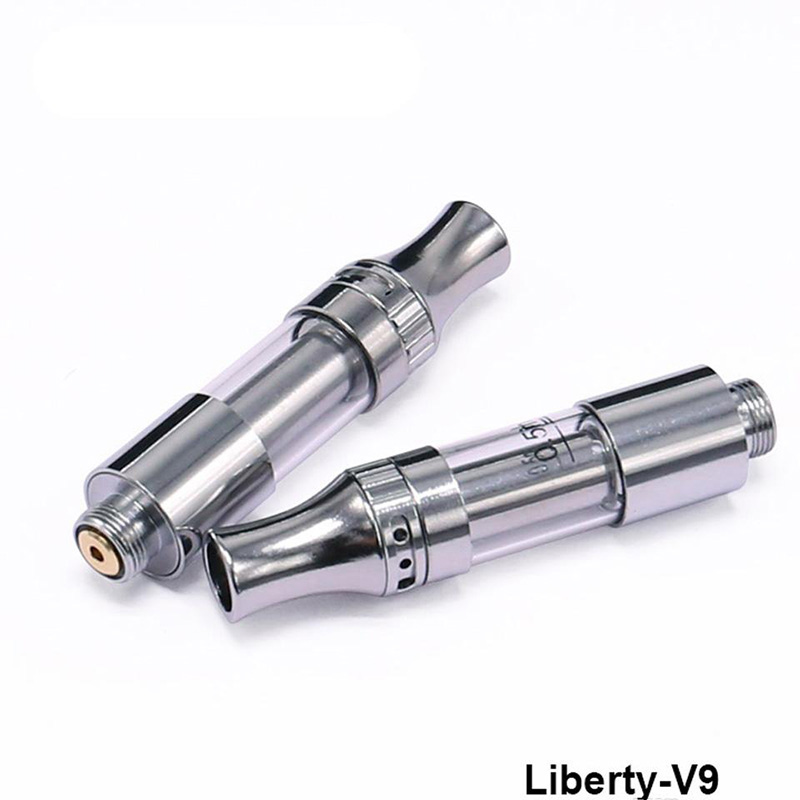 

2020 Itsuwa Amigo Liberty V9 Atomizer Glass Tank Ceramic Coil Vape Cartridge Top Adjustable Thick Oil Vaporizer Central Removable