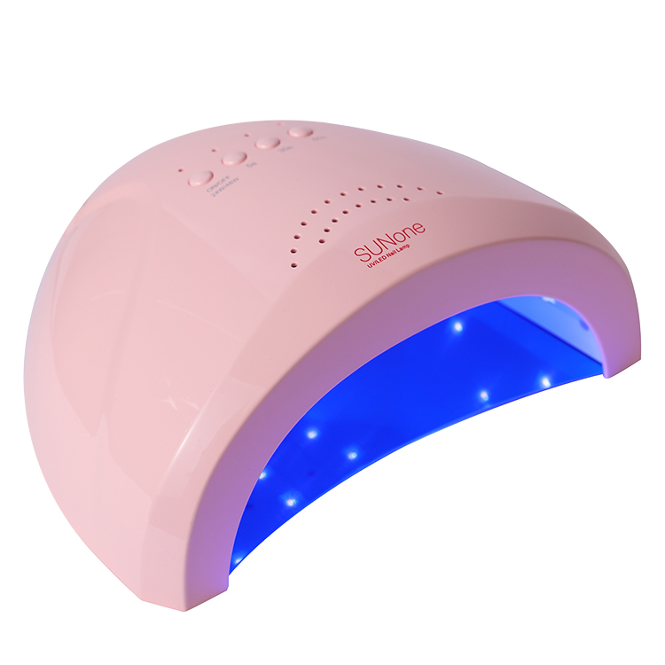 

24/48W 5/30/60s 30pcs Leds Nail Lamp UV LED Nail Dryer Pro Drying Gel Polish 3 Timer Manicure Tools Art Machine Fast Dry, Pink