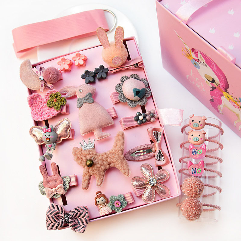 

24pcs/Set Baby Hair Clips Cartoon Kids Headband Cute Bow Flower Children Hairpin Barrettes Headwear Accessories NO BOX, 24pcs/set mix wholesale
