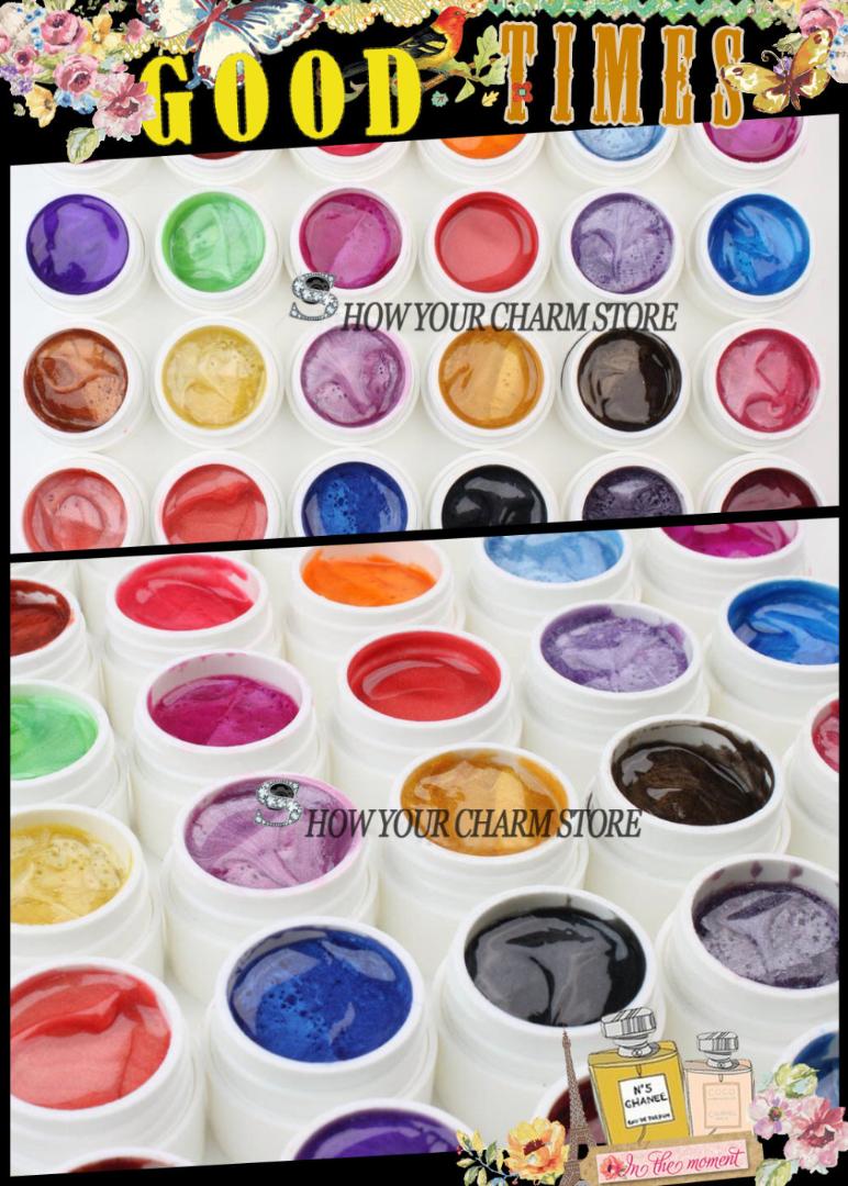 

12PCS Mix Colors Pearls UV Builder Gel Nail Art Set for Nail Tips Professional AcrylicNail UV gel set, As pic