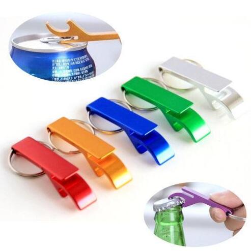 

Portable Beer Bottle Opener Key Ring Customized Design Aluminium Alloy Key Chain Can Opener Creative Metal Keyfob Tin Beer Beverage Opener