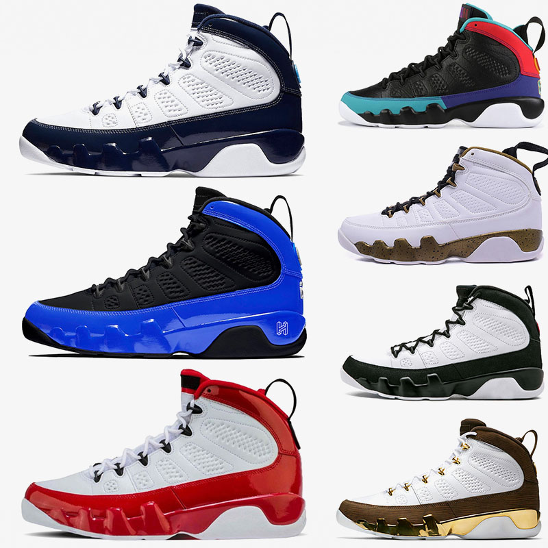 

Designer 9 9s Mens Basketball Shoes Gym Red Dream It Do It UNC Anthracite The Spirit Bred OG space jam Sports Sneakers 7-13, C7 city of flight