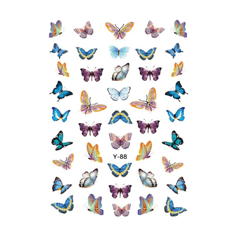 

Nail Butterfly Sticker 3D Stickers Cute Butterfly Nail Stickers Waterproof Beautify Nails Diy Template Creative, As show
