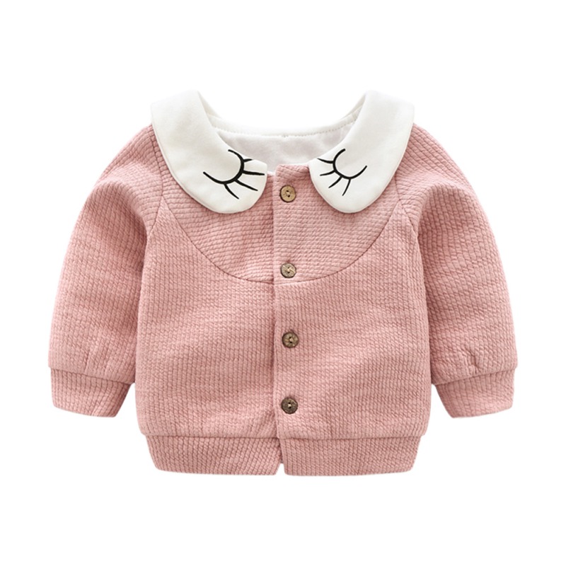 

Newborn Baby Girls Sweaters Infant Baby Autumn Winter Coat Girl Knit Sweater Cardigan Clothing 1-4 Years, Pink