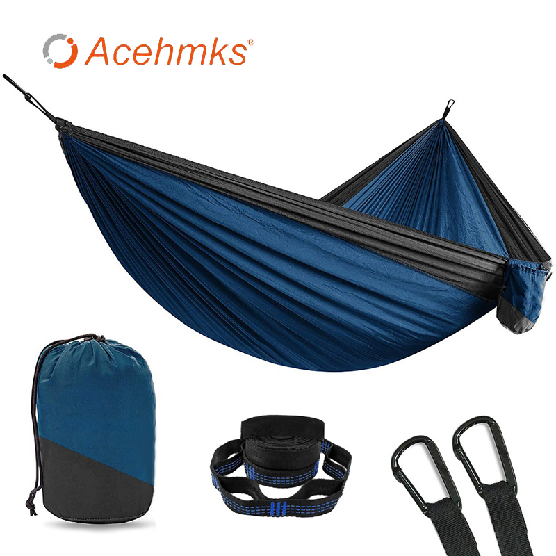 

Acehmks Outdoor Furniture Two-person Adults Parachute Hammock Swing Garden Survivors Camping Hammock Portable Folding Hammocks