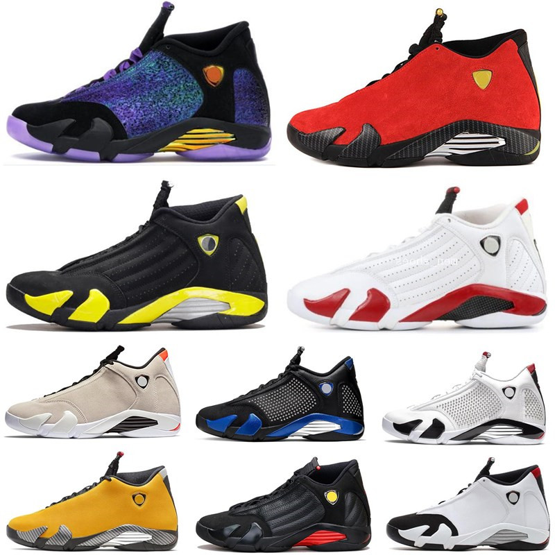

New 14 Reverse Ferr Yellow DB Rip Hamilton purple Red Light Graphite Basketball Shoes Men 14s Sup Black Toe Desert Sand Indiglo Sneakers, 11