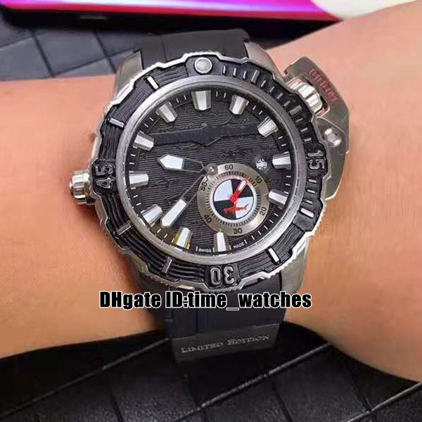 

3203-500LE-3/93-HAMMER Deep Dive Hammerhead Shark Automatic Mens watch black Dial Big Crown Rubber Strap Steel case Gents new sport Watches, Un-4
