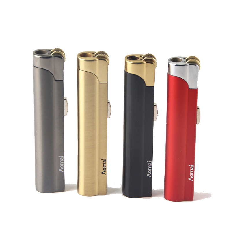 

New Arrival Genuine Aomai Compact Jet Lighter Torch Grinding Wheel Fire Straight Lighters Cigarette Lighter Smoking Tools
