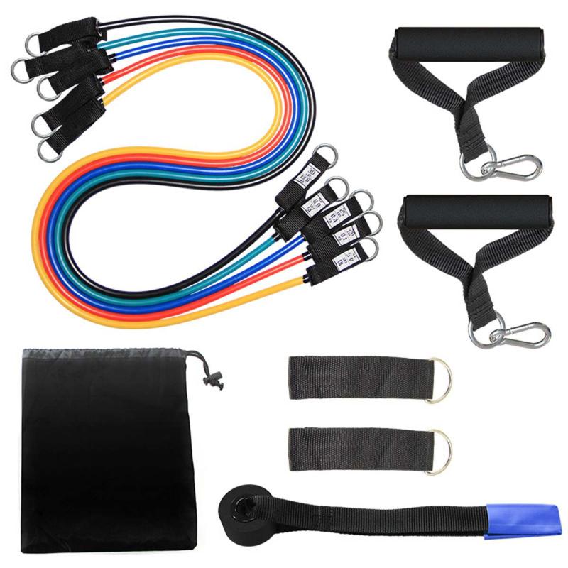 

25-150 LBS Resistance Bands Set Exercise Bands with Door Anchor Legs Ankle Straps for Resistance Training Physical Home Workouts