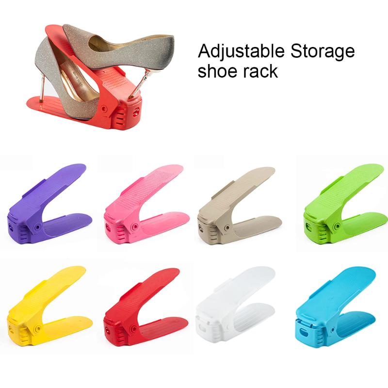 

10pcs Adjustable Shoe Organizer Modern Double Shoe Rack Storage Space Saver Shoes Organizers Stand Shelf for Living Room