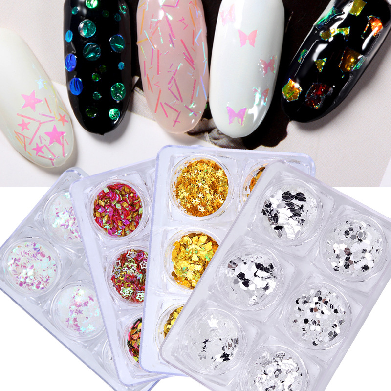 

Nail Art Decorations Bling Nail Accessories Glitter Box Foils Design Decor For Nails Jewelry Manicure Beauty Tools