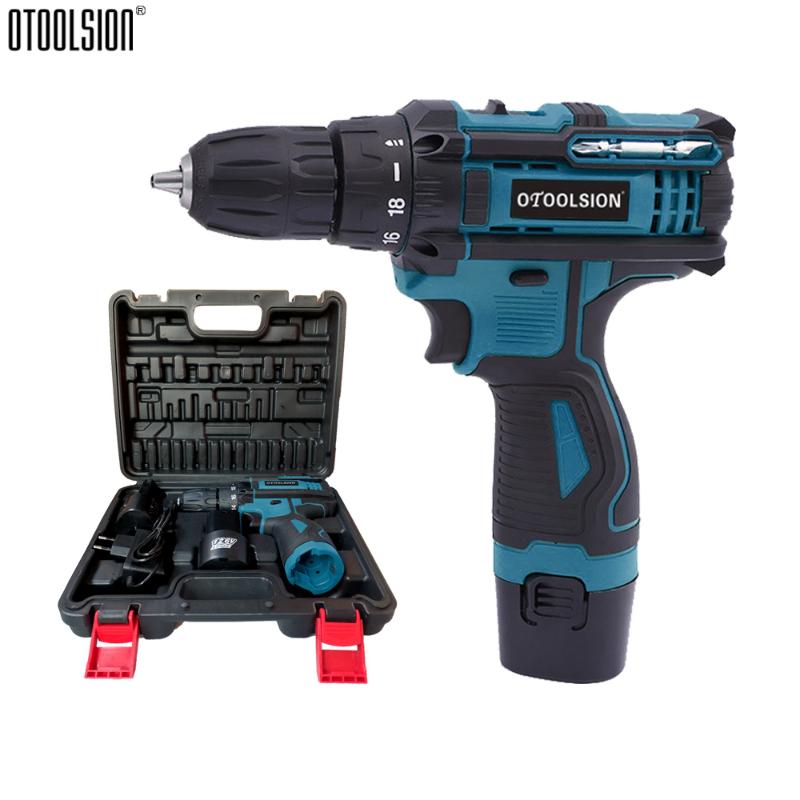 

1350rpm Battery Screwdriver 2 Speed Cordless Drill Power Tools 12V Cordless Drill Driver Electric Wireless With Accessory