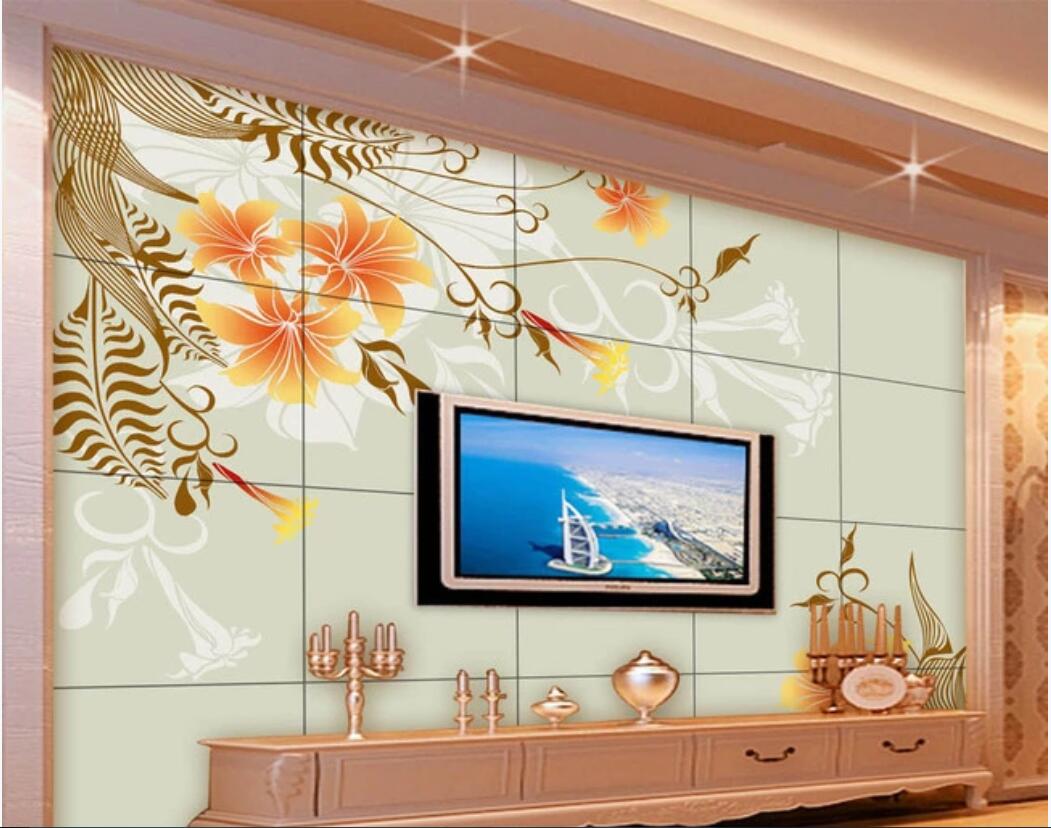 

3d wallpaper custom photo mural European pattern manzi lily TV background wall decorative painting wallpaper for walls 3 d, Non-woven