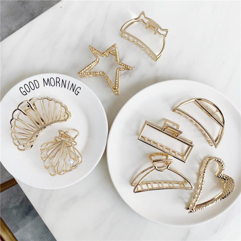 

Fashion Hair Clips for Women Claw Clip Simple Metal Geometric Hair Clips for Girls Hairclip Claw Clip Accessories