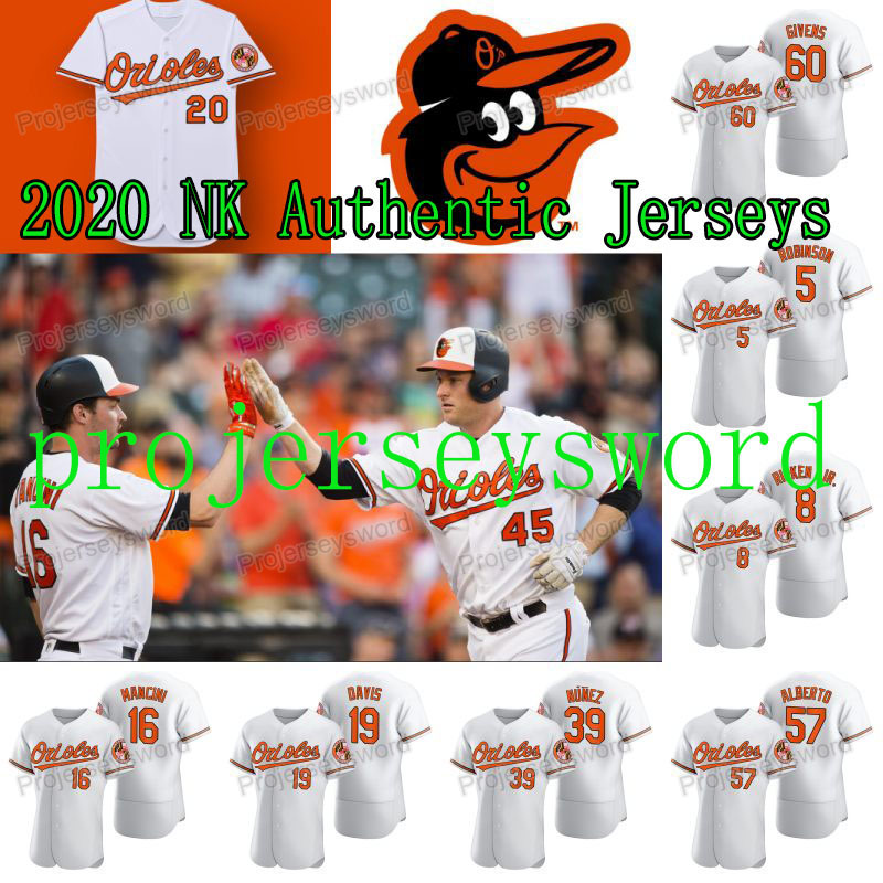 

2020 New Season Chris Davis Jerseys Brooks Robinson Cal Ripken Jr. Trey Mancini Renato Nunez Richard Bleier Hanser Alberto John Means Givens, 5 brooks robinson