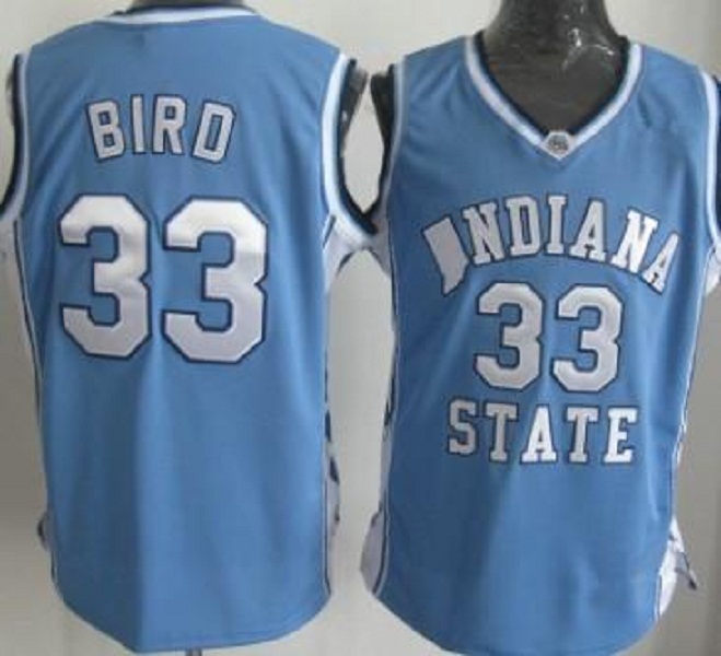 

Mens Indiana State Sycamores Bird Vintage ISU Blue Larry Green Springs Valley High School Black Soul Swingman College Basketball Jersey, Colour 1