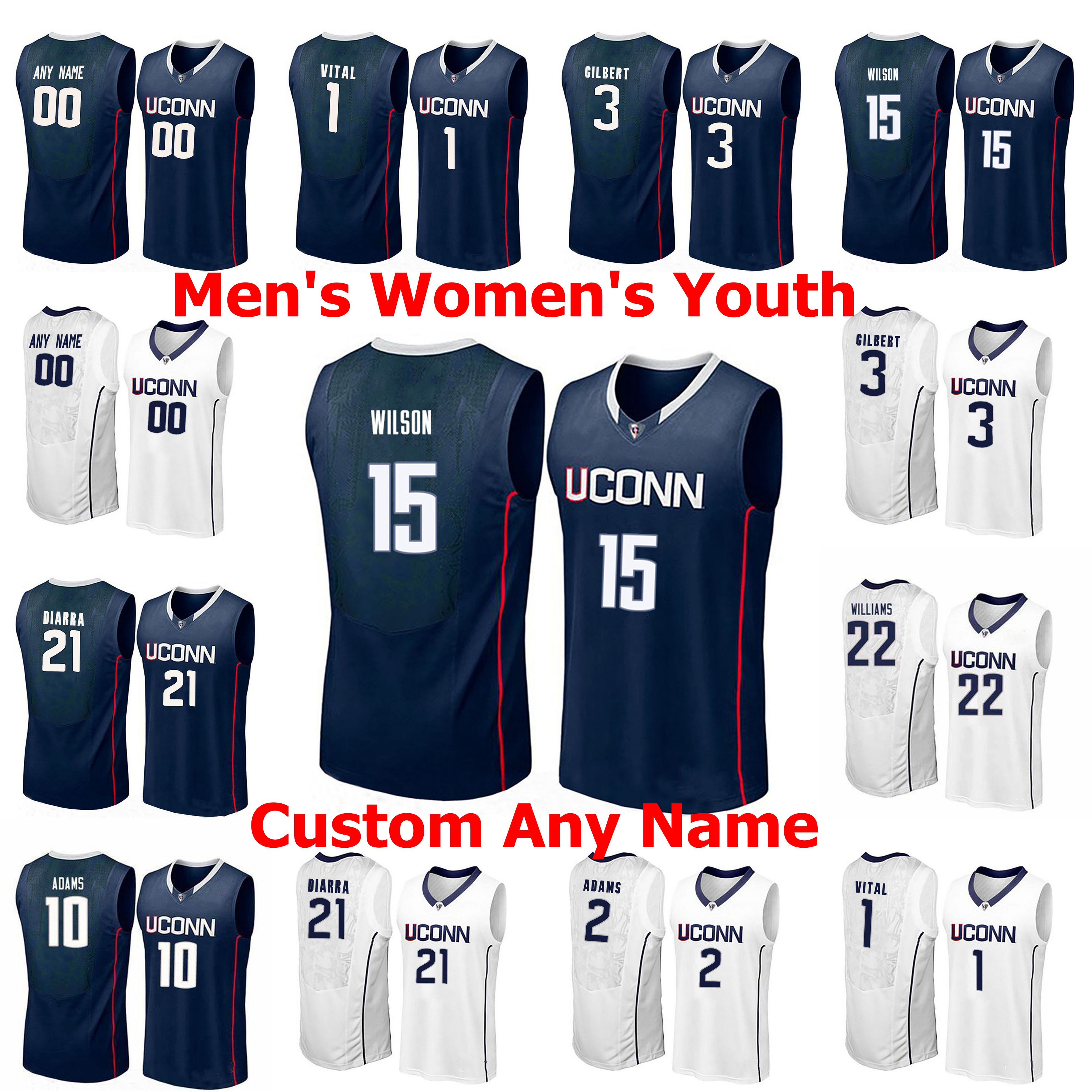 

Uconn Huskies College Basketball Jerseys Diana 3 Taurasi Jersey Breanna 30 Stewart Ray 34 Allen Rudy 22 Gay Sidney Wilson Custom Stitched, Womens white