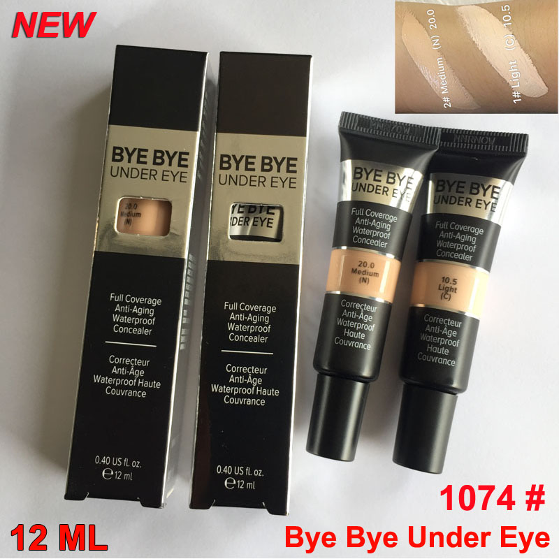 

New Version Bye Bye Under Eye Concealer Cream Full Coverage foundation Eye Primer Light Medium 2 Shade Makeup Waterproof Concealer, Pls choose