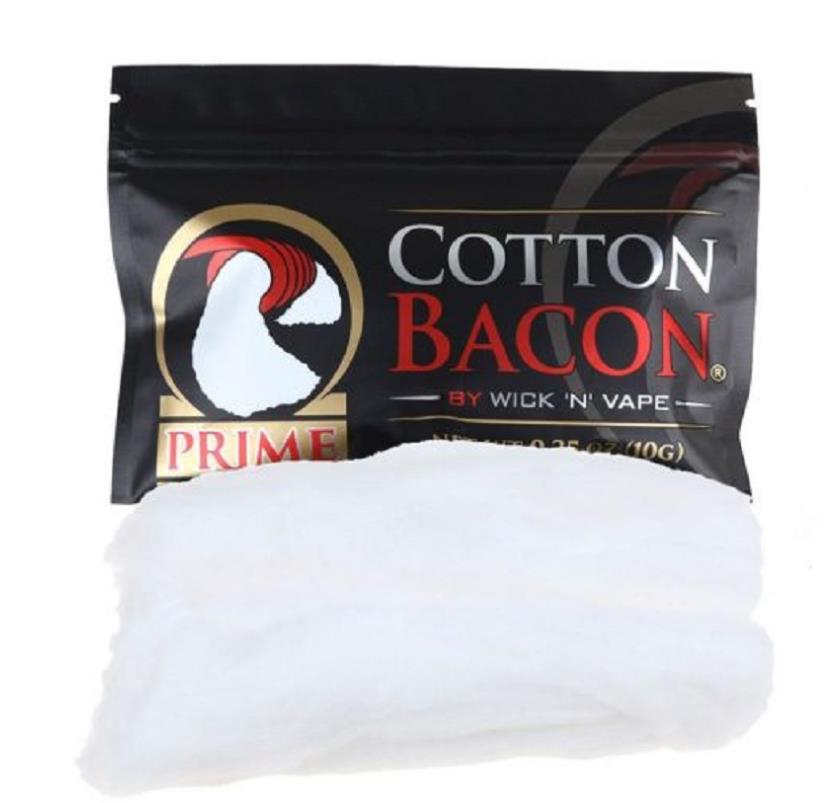 

100% Organic Cotton the newest COTTON BACON 2.0 Prime Gold version For DIY RDA RBA Atomizers Heating Coil Wire E Cigarette ecig Vaporizers
