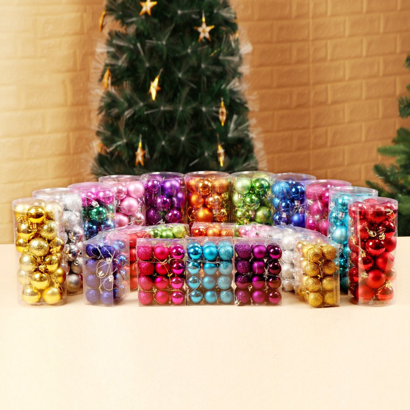 

24Pcs Christmas Tree Ball Baubles Xmas Party Wedding Hanging Ornament Christmas Decoration Supplies Tree Decorations