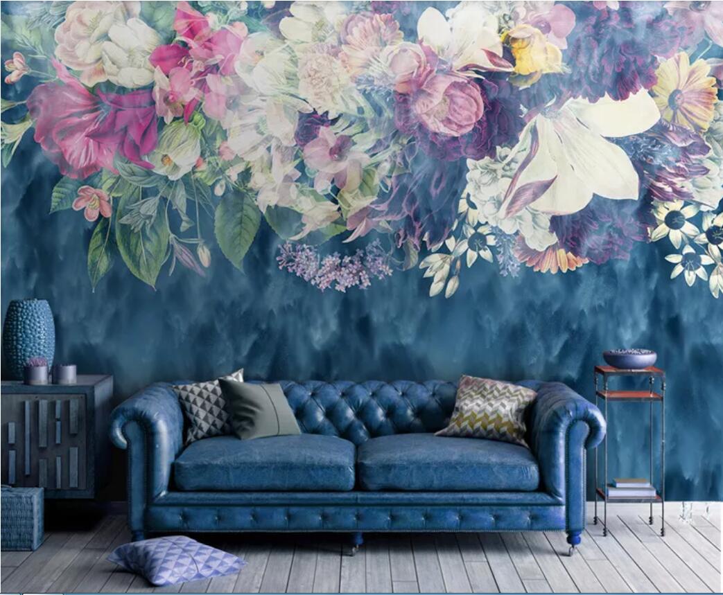 

3d wallpaper custom photo mural Nordic minimalistic vintage abstract rose flower bedroom background wall home decor wall art pictures, Non-woven fabric