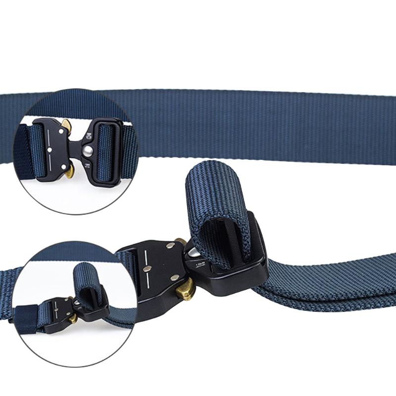 

Waist Support Lightweight Wear-resisting Adjustable Tactical Belt Nylon Fabric Front Buckle Accessories Unisex Training, Khaki