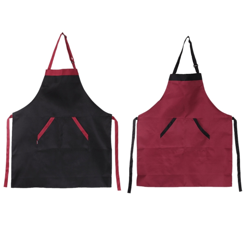 

Womens Mens Chef Kitchen Restaurant Cooking Bib Apron Dress Gift With 2 Pockets 72XF
