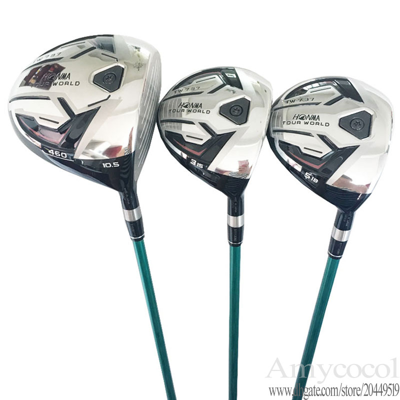 

New Golf Clubs HONMA TW737 Golf Wood Set 1 driver 3 5 wood Clubs Graphite shaft R or S Golf shaft Free shipping