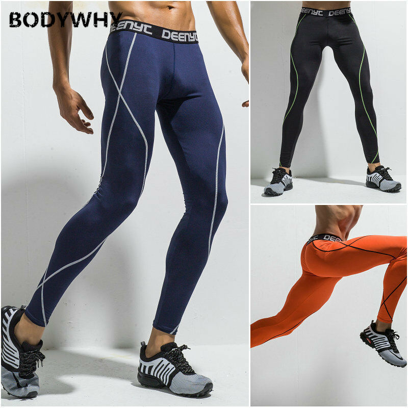 New Men/'s Gym Sport Thermal Tight Compression Base Pants Long Leggings Trousers