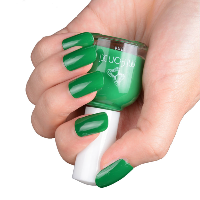 

MiFanXi Green Nail Polish 10ml Lacquer Varnish Manicure Nail Art Color Polish, 913