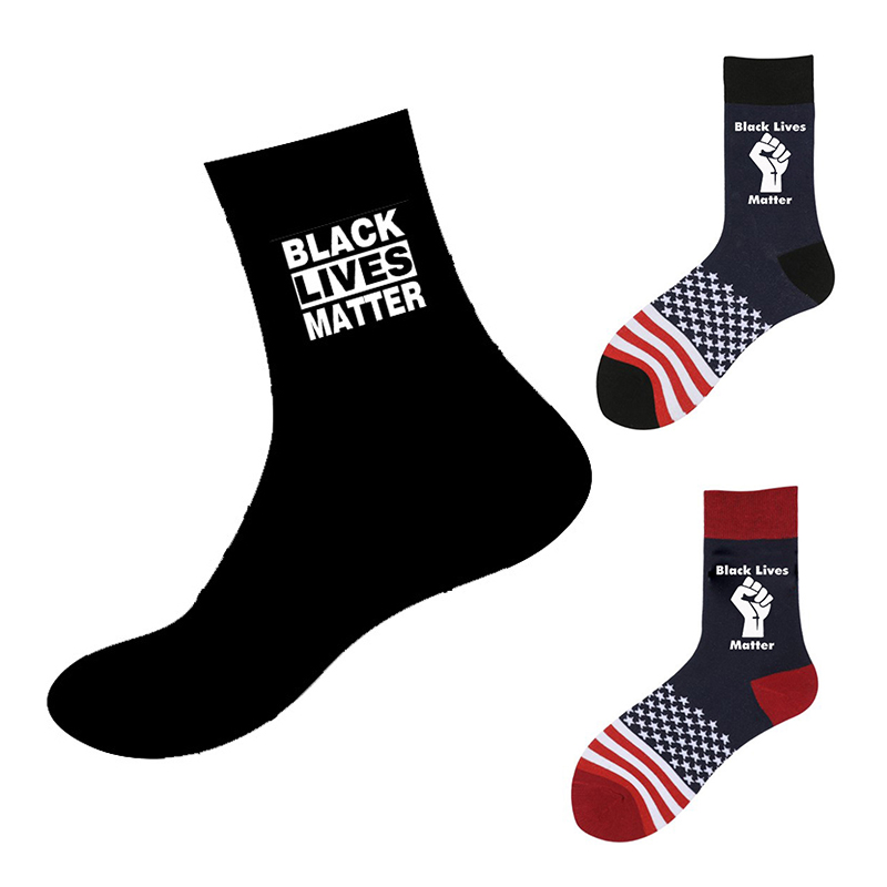 

BLACK LIVES MATTER Socks Unisex Funny Happy Print Adult Casual Socks Men Hip Hop