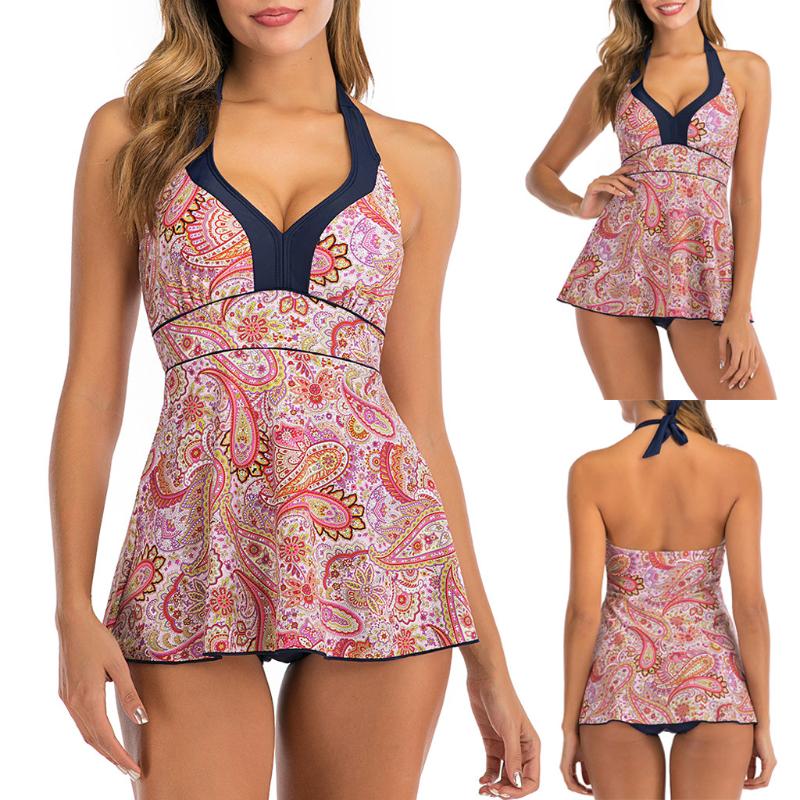 

2020 Sexy Bikini Women Tankini Sets With Boy Shorts Ladies Bikini Set Swimwear Push-up Padded Bra New Arrival Dropshipping