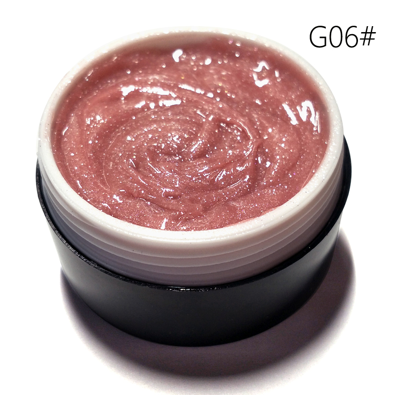 

New UV Gel For Nail Extensions 18 Colors Builder Gel Nail Polish Varnish French Hard Glitter 3D Thick Art Manicures, Cs09