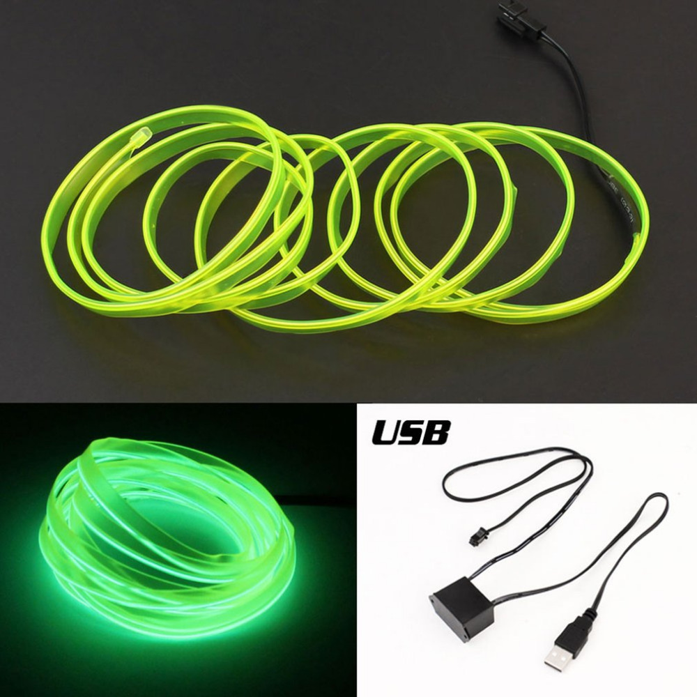 3V 12V USB-Laufwerk LED-EL-Licht Neon Seil-Auto-Partei-Tanz-gl/ühender Licht-Streifen