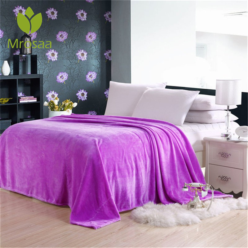 

Hot Selling 100*140cm 150/180*200cm Solid Air/Sofa/Bedding Throws Flannel Blanket Winter Warm Soft Bedsheet Home Textile