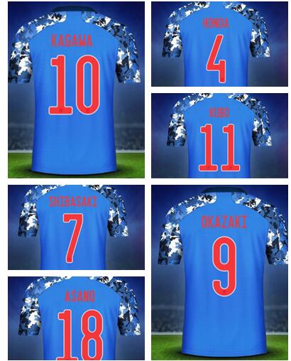 

Japan 19-20 customized 10 Nakajim Thai Quality 4 Honda Soccer Jersey 10 Kagawa 9 Okazaki 7 Shibasaki 11 Kubo Soccer Jersey Shirts wear mens, 2020 home blue