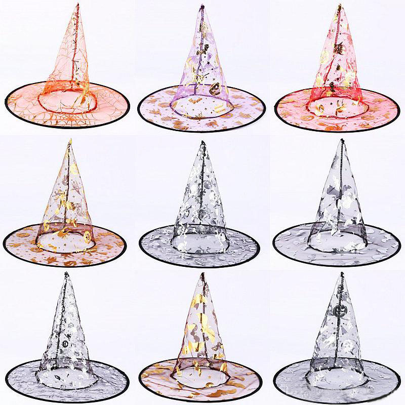 

Mesh Witch Hat Adult Women Witch Cap Hats For Halloween Costume Parties Party Decoration Random Color, Multi