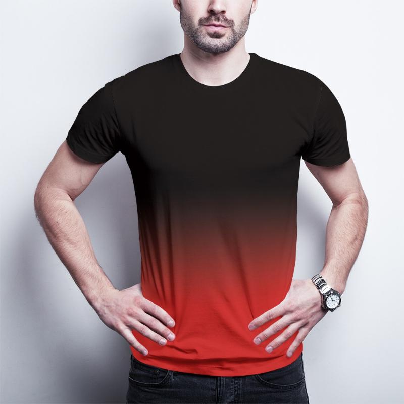 

2020 New Gradient color Casual t-shirt men's Breathable Sports O-Neck shirt Fashion short sleeve Tops, Tml00682gc