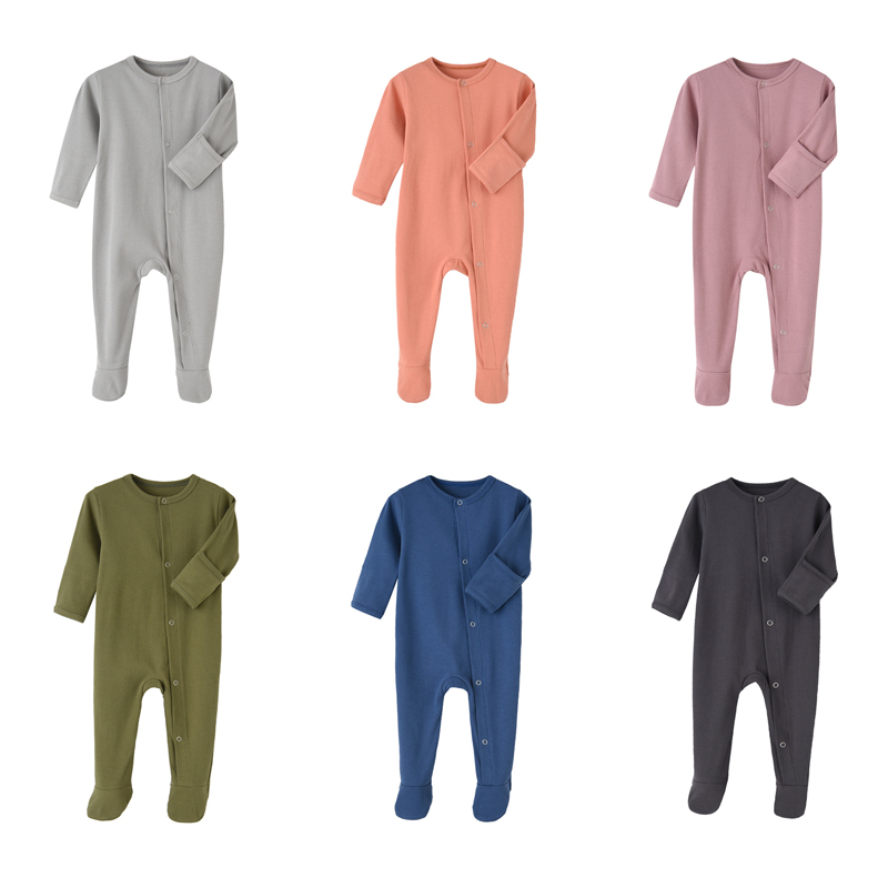 

Newborn Baby Solid Jumpsuits Splice Long Sleeve Onesies Kids Designes Clothes Boys Infant Girls Romper Vêtement Bébé Toddler Boys Outfits 06, #2